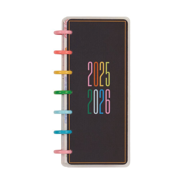 Happy Planner Optimistic Brights Skinny Mini 12-Month Dated 2025-2026 - Horizontal