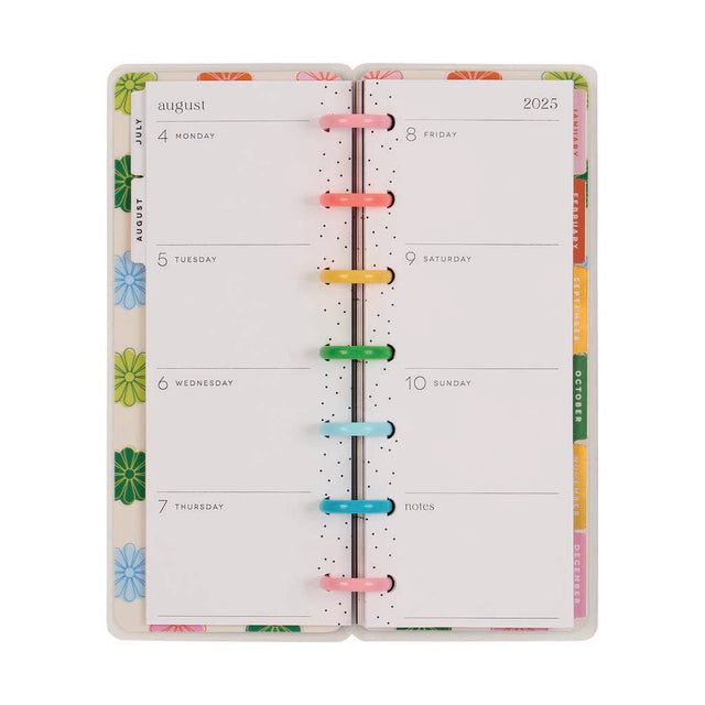 Happy Planner Optimistic Brights Skinny Mini 12-Month Dated 2025-2026 - Horizontal