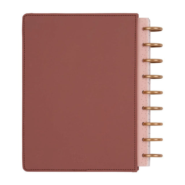 Happy Planner DELUXE Cafecore  Classic 12-Month Dated 2025-2026 - Vertical Vegan Leather Patchwork