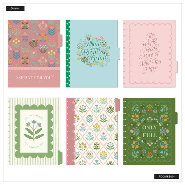 Happy Planner Cottage Charm Big 12-Month Undated Planner - Dashboard