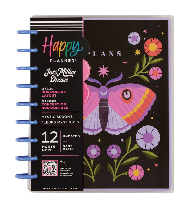 *IMPERFECT* Happy Planner Mystic Blooms Classic 12-Month Undated Planner - Horizontal