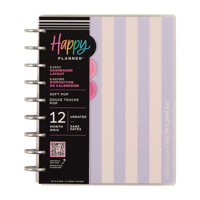 Happy Planner Soft Pop Classic 12-Month Undated Planner - Dashboard