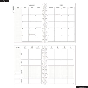 Happy Planner Classic Fitness Planner - 12 Month Dated 2026 pages for January 2026 with grid layout and ruler on a white background.