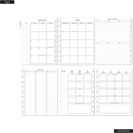 Happy Planner Classic Meal Planner - 12 Month Dated 2026 - Meal Layout