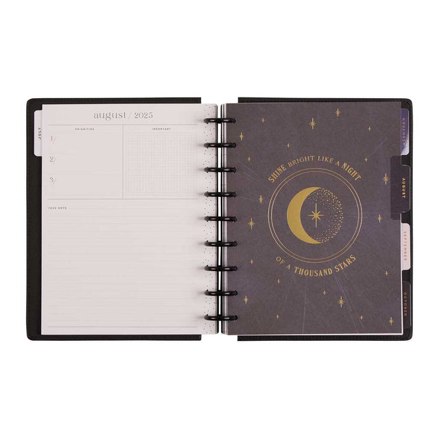 Happy Planner DELUXE Starcrossed  Classic 12-Month Dated 2025-2026 - Vertical Vegan Leather