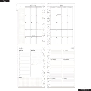 Happy Planner Autumn Hues Mini 12 Month 2026 Dated Planner pages with calendar layout on a white background
