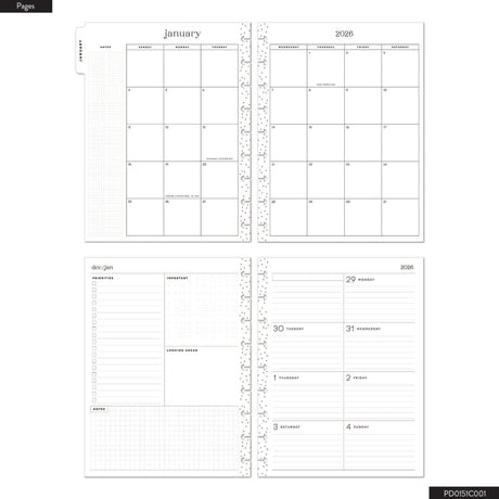 Happy Planner Believe You Can Classic 12 Month Dated 2026 - Dashboard