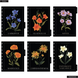 Happy Planner Deluxe Dark Garden Classic 12 Month Dated 2026  - Vertical