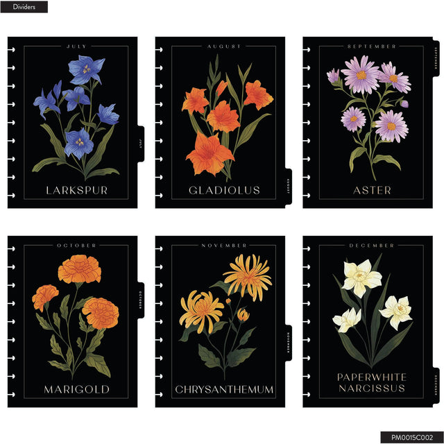 Happy Planner Deluxe Dark Garden Classic 12 Month Dated 2026  - Vertical