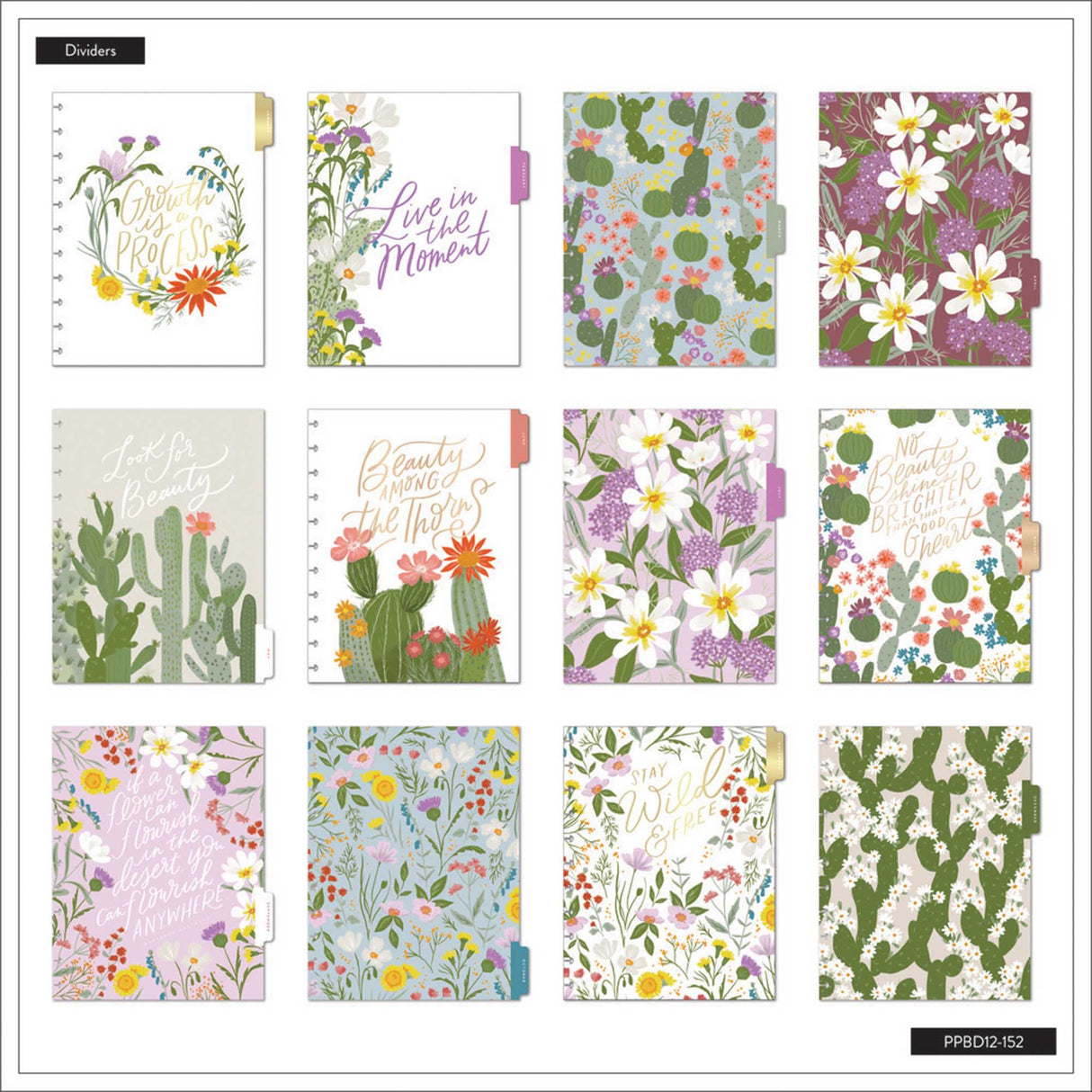 Happy Planner BIG Super Bloom - Dashboard 12-Months Dated Jan - Dec 2024