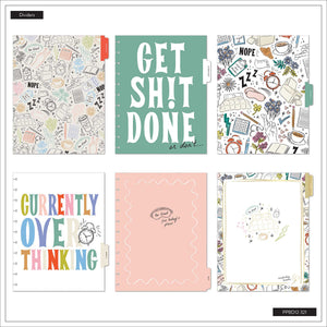 Pajama Plans Big Dashboard Planner illustrated monthly dividers with colourful quotes