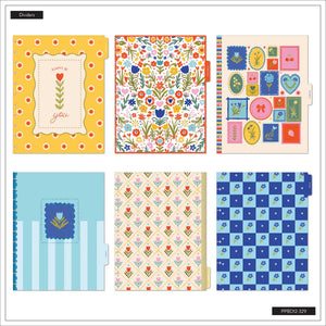 Happy Planner Little Garden monthly dividers with garden motifs and floral designs