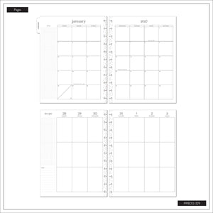 Happy Planner Little Garden calendar spread with roomy daily planning boxes