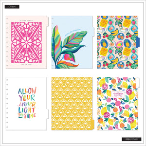 Happy Planner Deluxe Sunshine Splash Big 12-Month Undated Planner - Dashboard