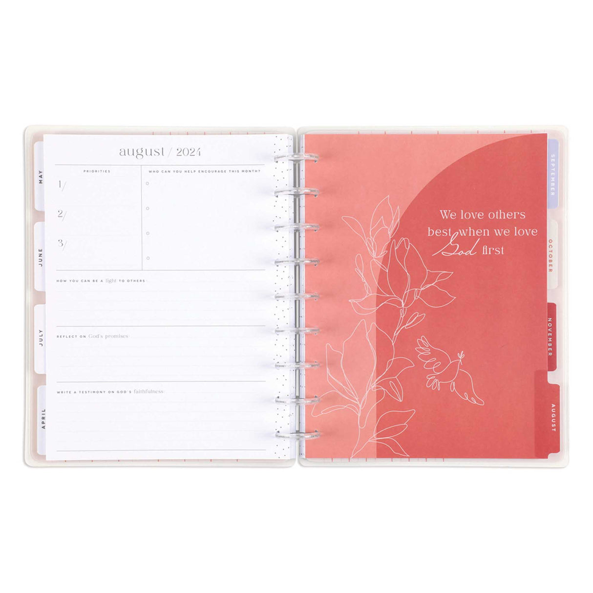 Happy Planner CLASSIC Peony & Sky - Faith 12-Months Dated Jan - Dec 2024