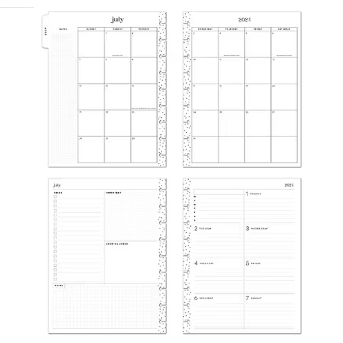 Happy Planner Bold Botanical Classic | Dashboard 12-Months Dated Jul 2024 June 2025