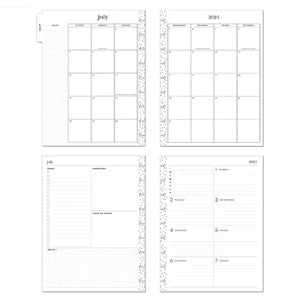 Happy Planner Bold Botanical Classic | Dashboard 12-Months Dated Jul 2024 June 2025