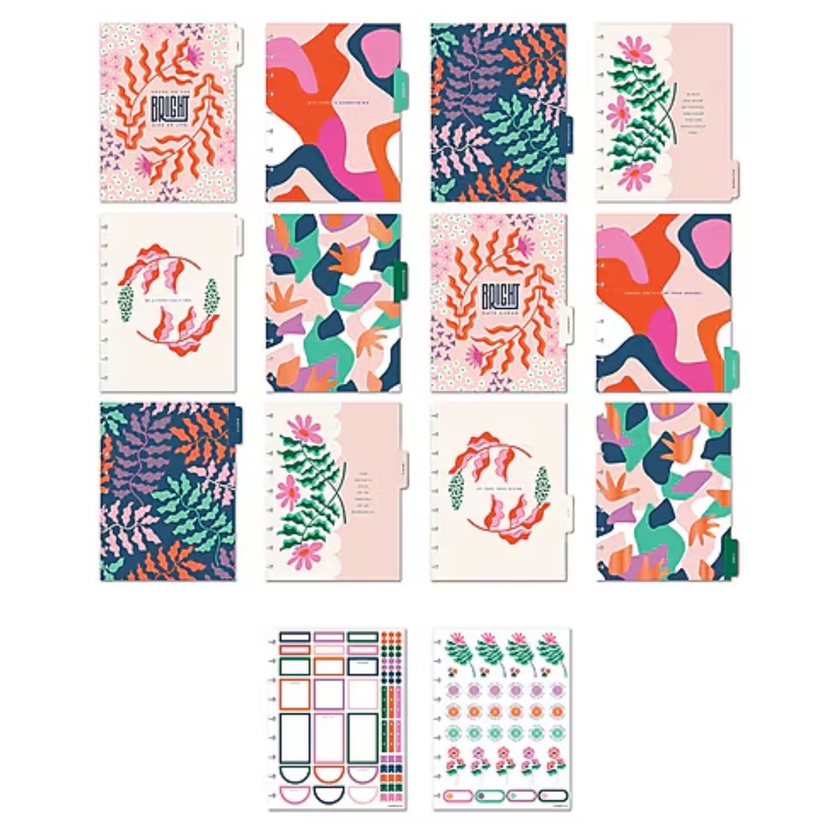 Happy Planner Abstract Florals Classic | Monthy 12-Months Dated Jul 2024 June 2025