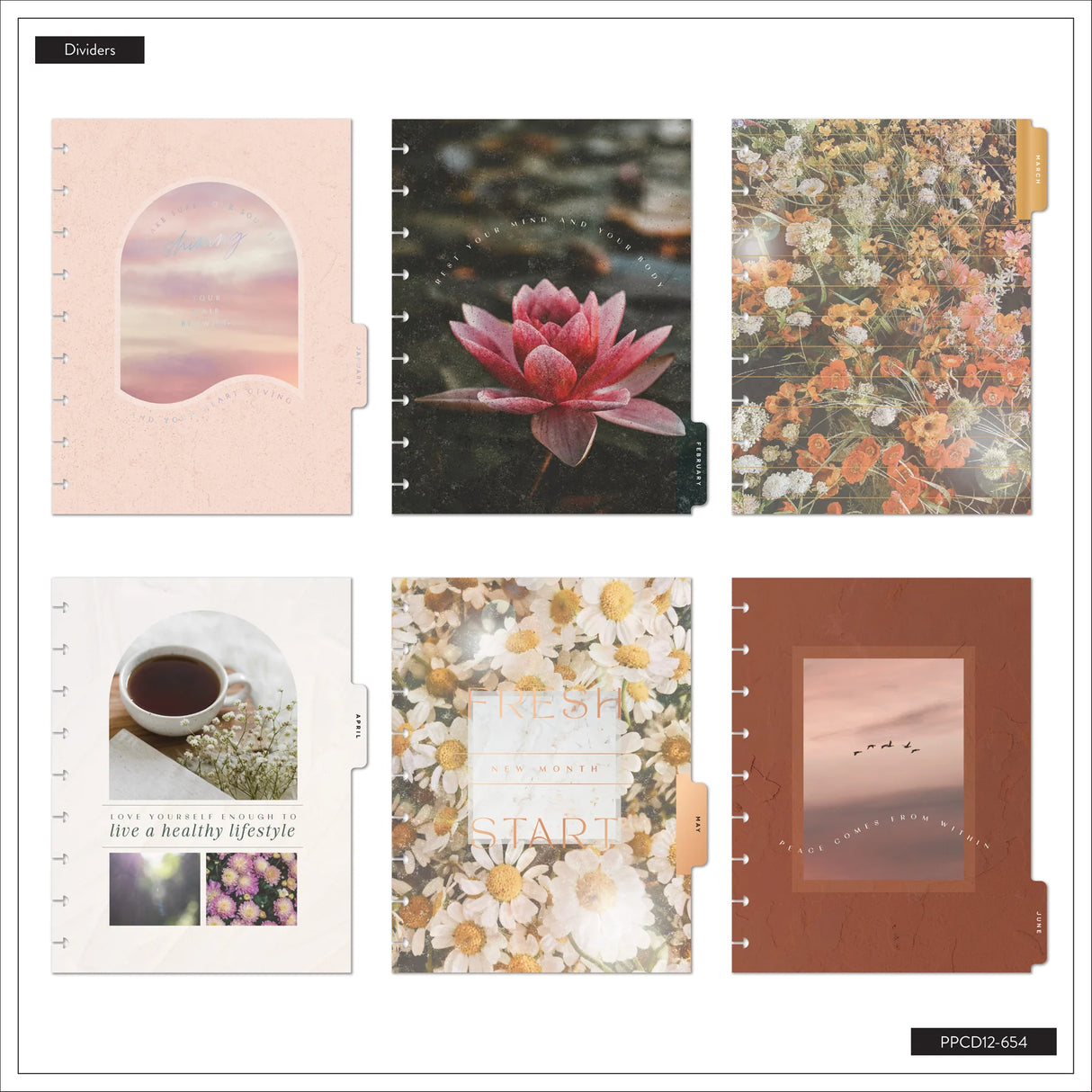 Happy Planner 2026 - 2027 Modern Nature Wellness Classic 12 Month Dated