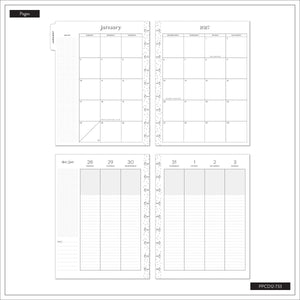 Happy Planner Life In Whimsy Classic Lined Vertical Planner 2027: January calendar and lined weekly planning pages