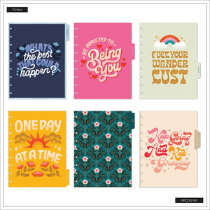 Happy Planner Bright Seasons Classic Dashboard Planner 2027: Colourful dividers with quotes and floral patterns