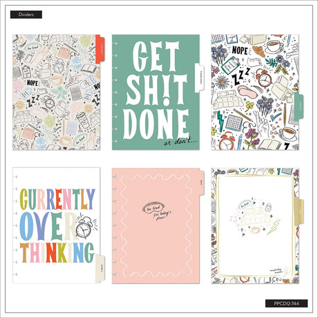 Happy Planner Pajama Plans Classic Horizontal Planner 2027: Colourful illustrated dividers with playful messages