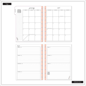 Happy Planner Pajama Plans Classic Horizontal Planner 2027: January calendar pages and lined note sections
