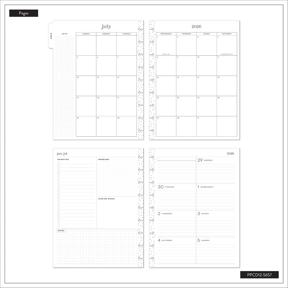 Happy Planner 2026 - 2027 Eternal Stars Classic Dashboard 12 Month Dated - SPECIALTY Cover