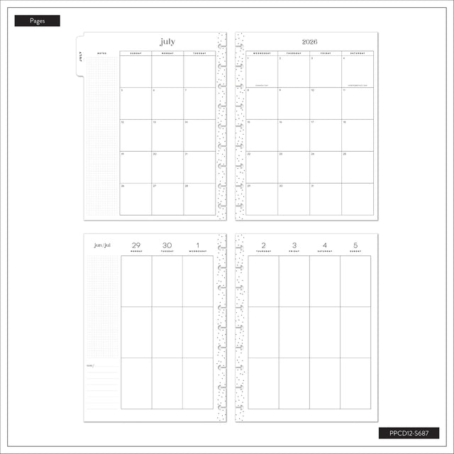 Happy Planner 2026 - 2027 Country Charm Classic Vertical 12 Month Dated - SPECIALTY Cover