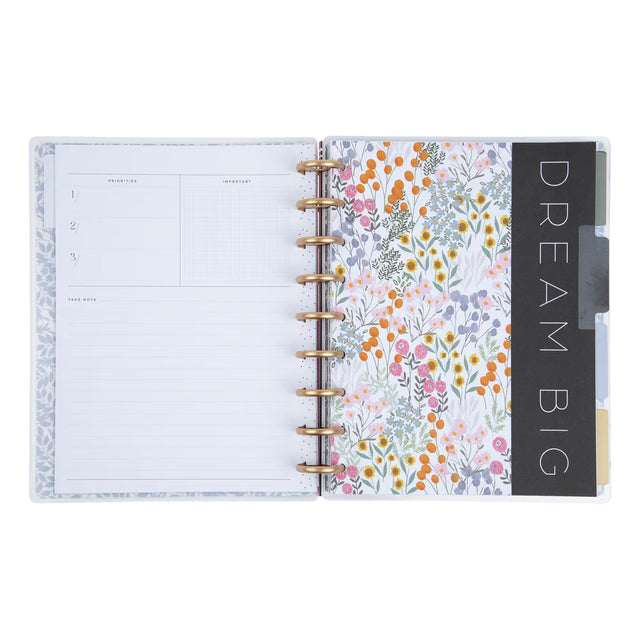 Happy Planner Soft Florals Classic Dashboard Undated - 12 Month Planner