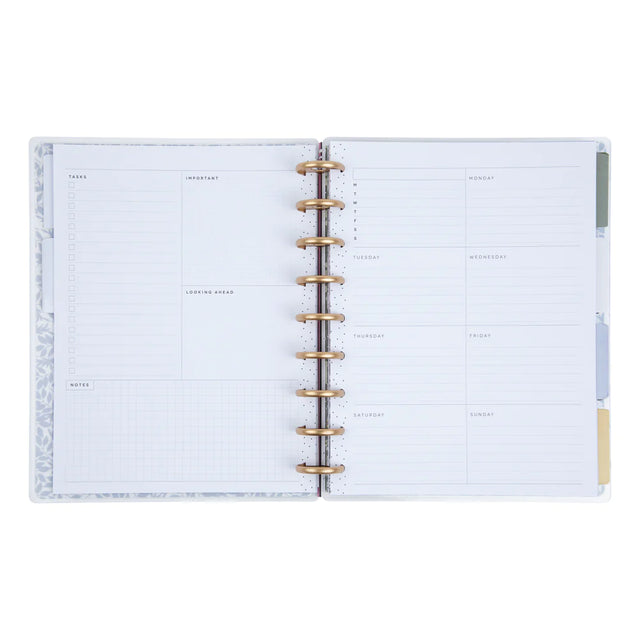 Happy Planner Soft Florals Classic Dashboard Undated - 12 Month Planner