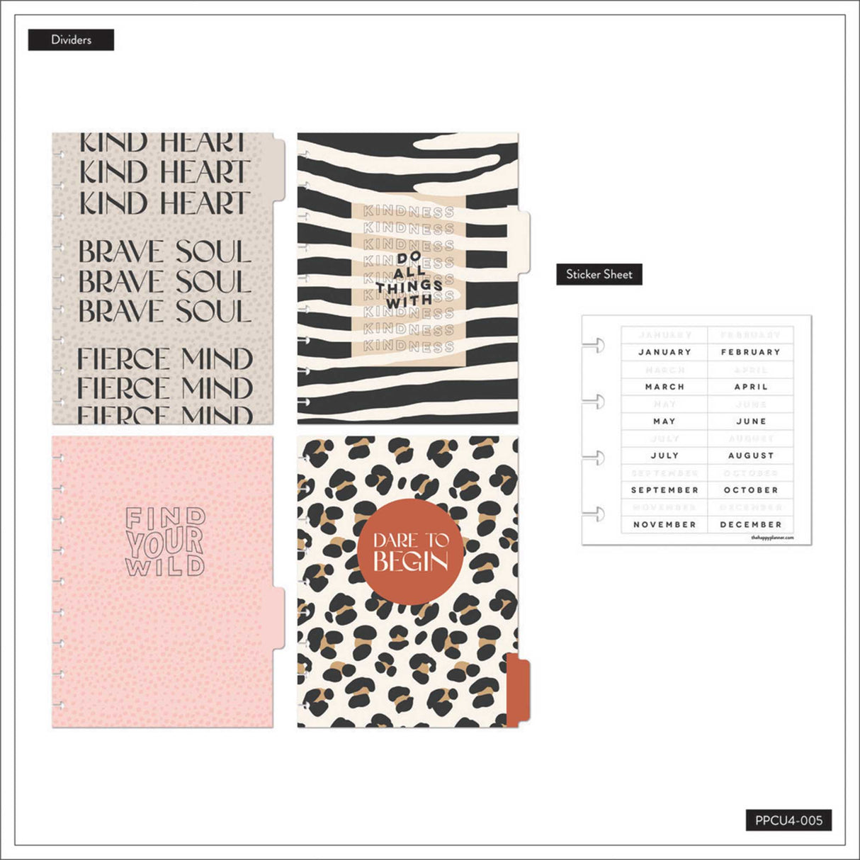 Happy Planner CLASSIC Kind & Wild Daily Undated 4 Months