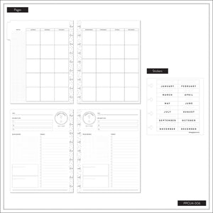Happy Planner Haven & Heart Classic daily undated planner - daily pages and monthly date stickers