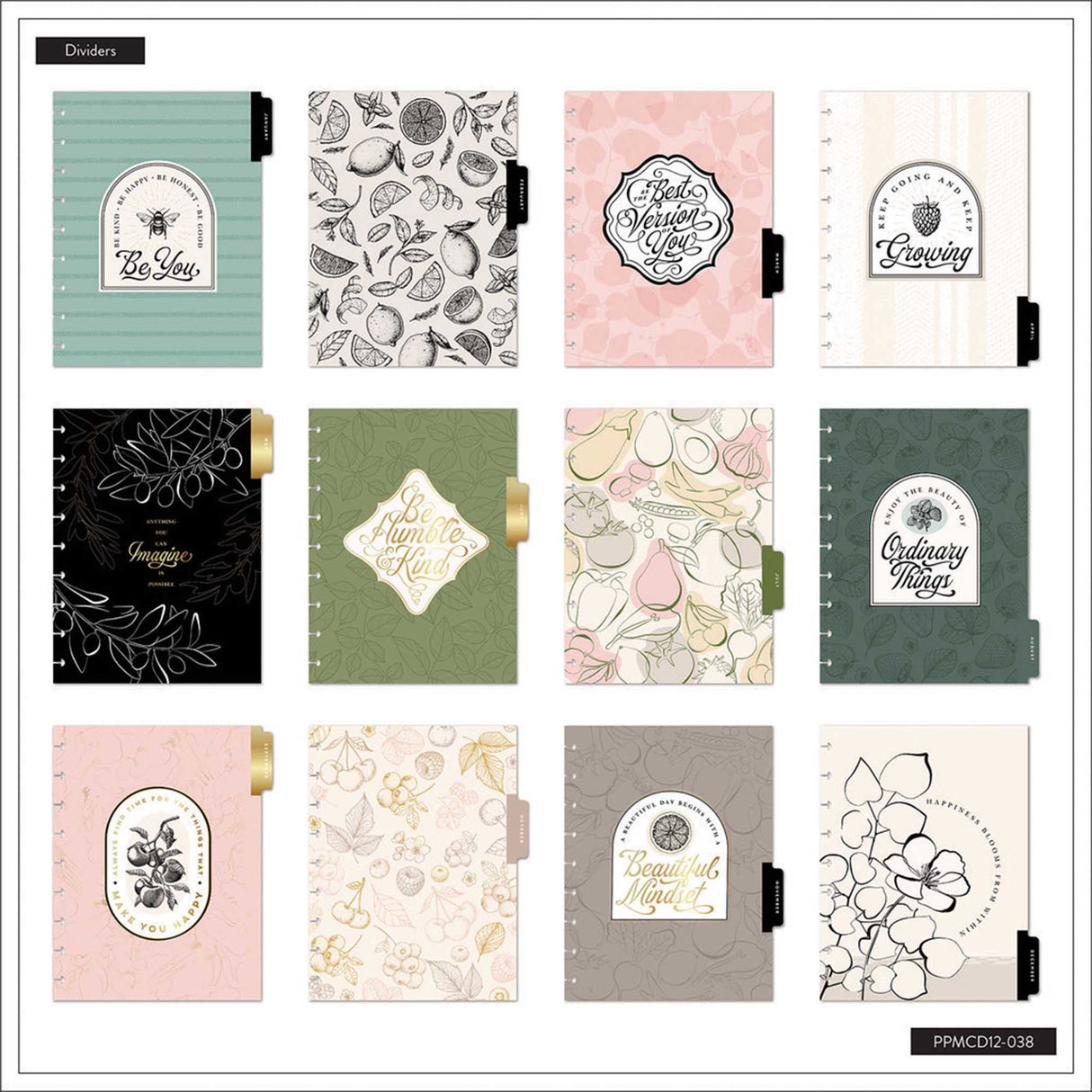 Happy Planner Deluxe CLASSIC Modern Farmhouse - Dashboard 12-Months Dated Jan - Dec 2024