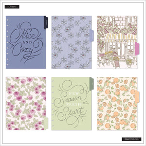 Happy Planner Deluxe Seasonal Sidewalks six floral and seasonal decorative dividers