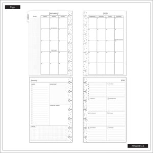 Happy Planner MINI Tiny Florals - Dashboard 12 Month Jan - Dec 2024