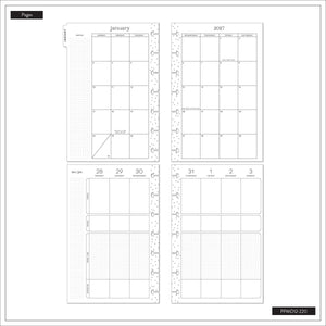 Happy Planner Haven and Heart January and 2027 calendars with weekly fitness pages