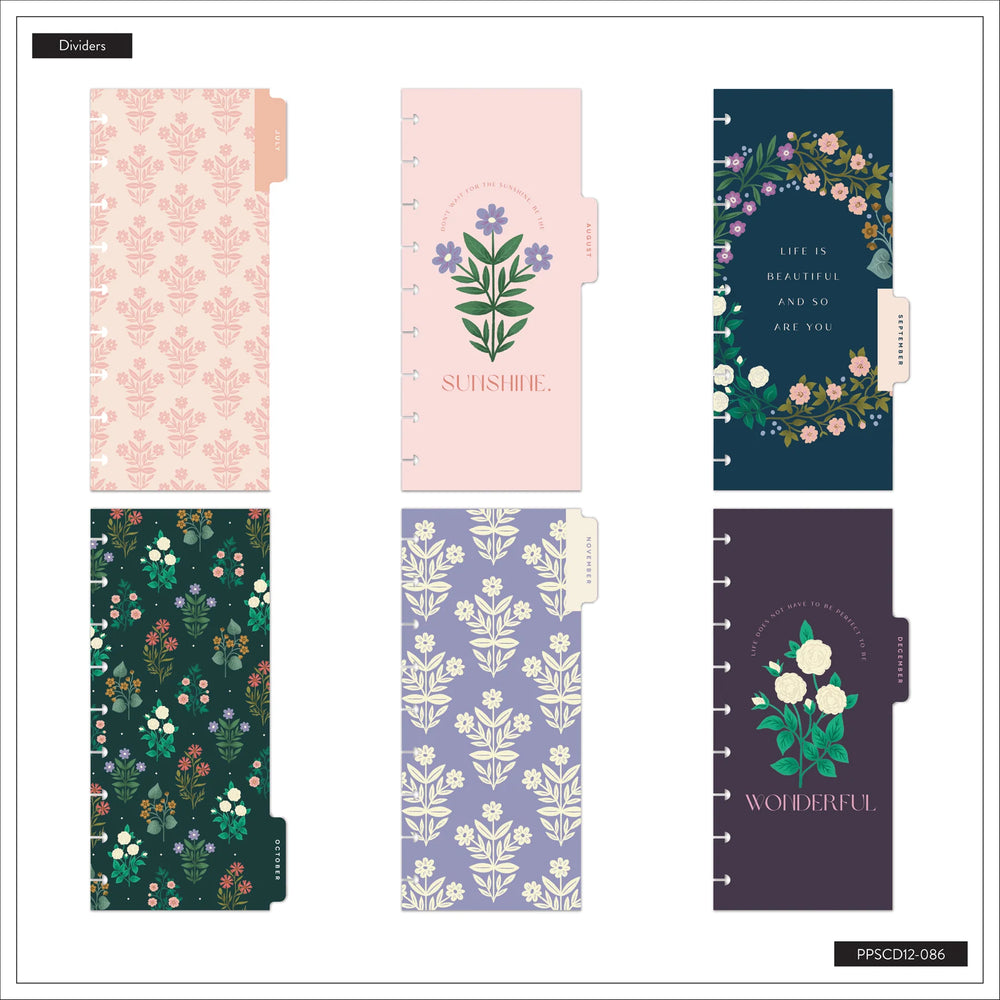 Happy Planner 2026 - 2027 "Spring Tapestry" Skinny Classic 12 Month Dated - Horizontal