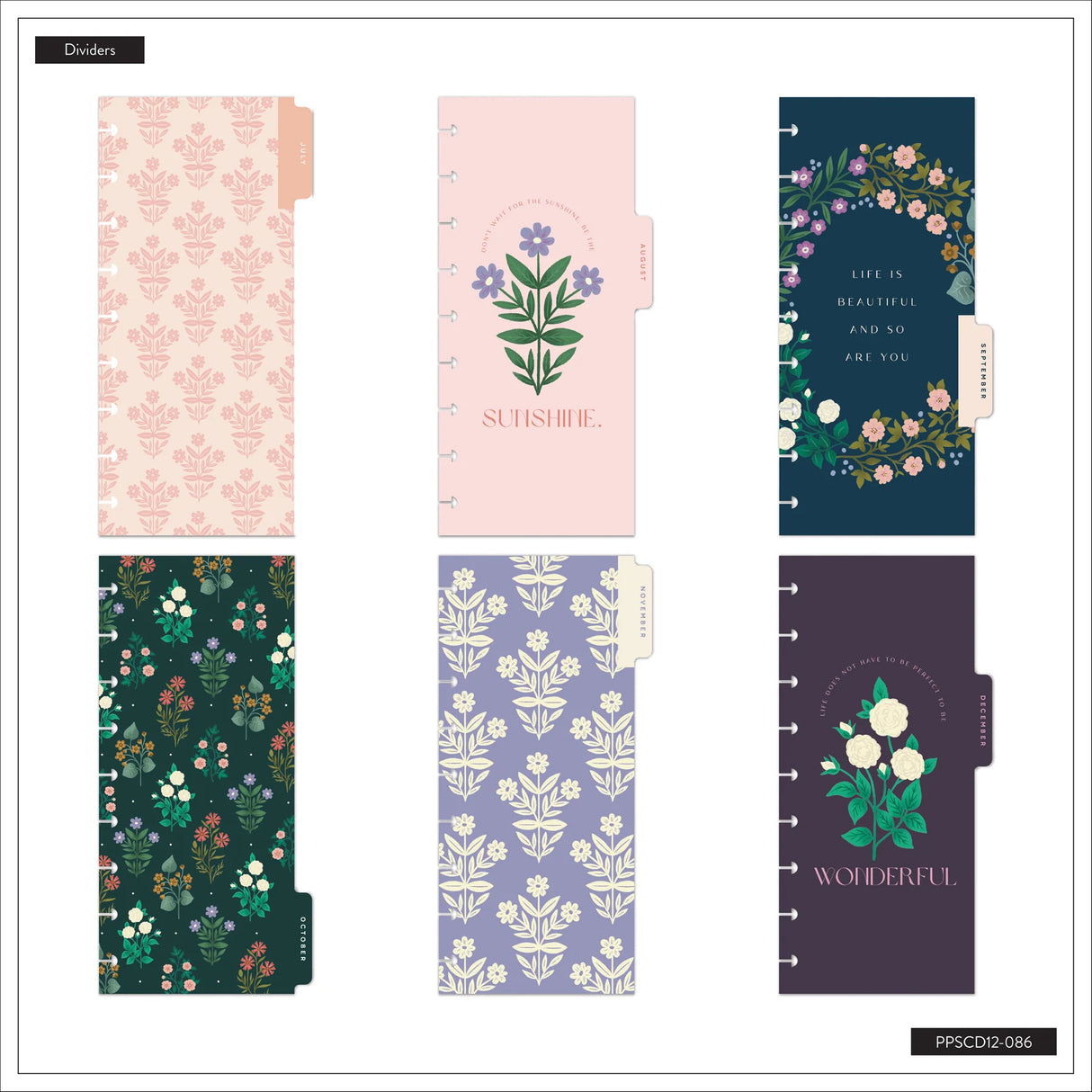 Happy Planner 2026 - 2027 "Spring Tapestry" Skinny Classic 12 Month Dated - Horizontal