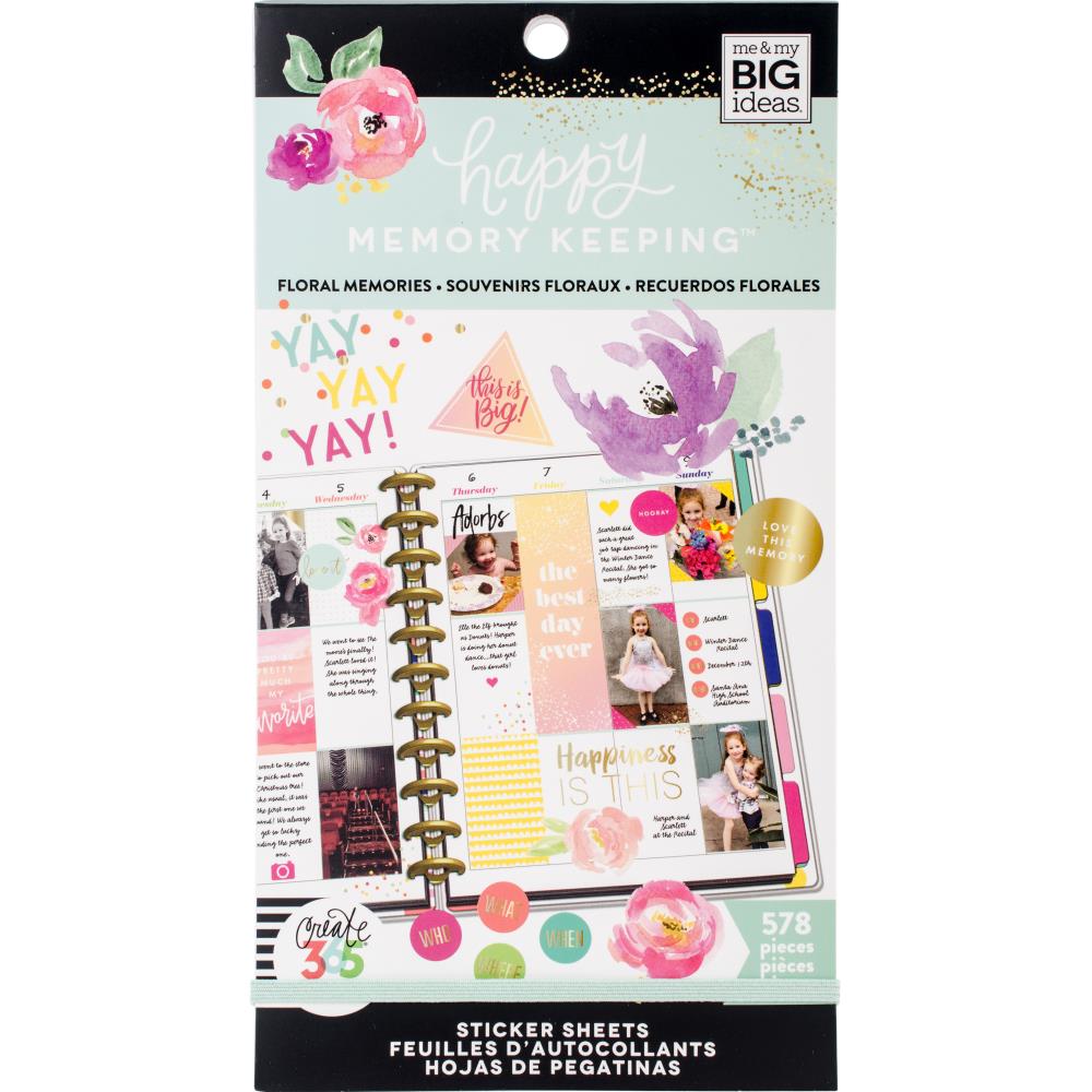 Happy Planner Floral Memories Sticker Book Value Pack