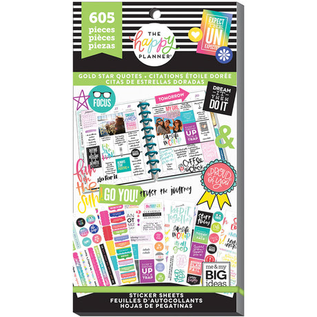 Happy Planner Gold Star Quotes Sticker Book Value Pack