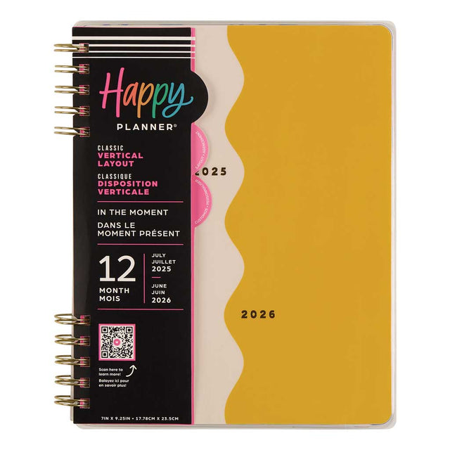 *IMPERFECT* Happy Planner In The Moment Classic 12-Month Dated 2025-2026 - Vertical Spiral Twin Loop