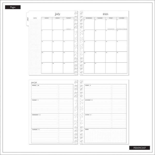 *IMPERFECT* Happy Planner Soft Pop Classic 12-Month Dated 2025-2026 - Horizontal Spiral Twin Loop