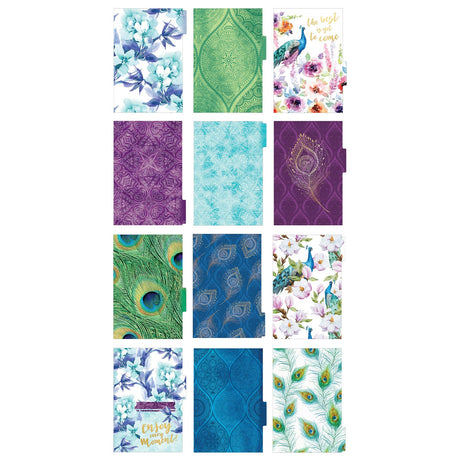 Peacock Mini Undated Planner Box Set