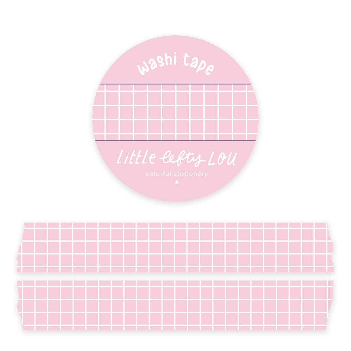 Pink Grid Washi Tape by Little Lefty Lou