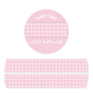 Pink Grid Washi Tape by Little Lefty Lou