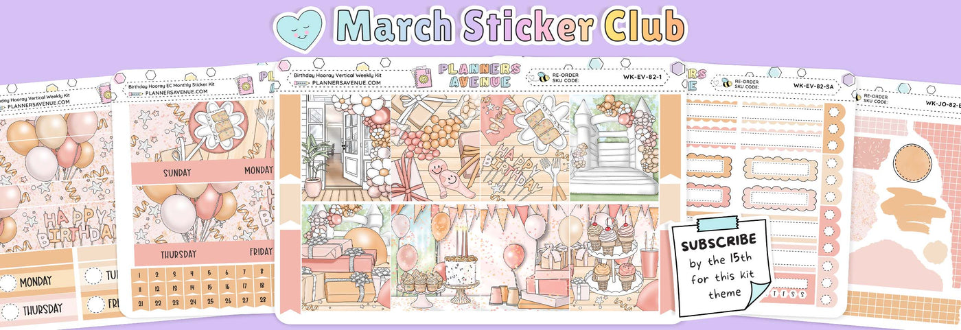Planner Stickers Club Subscription - Sticker Kits