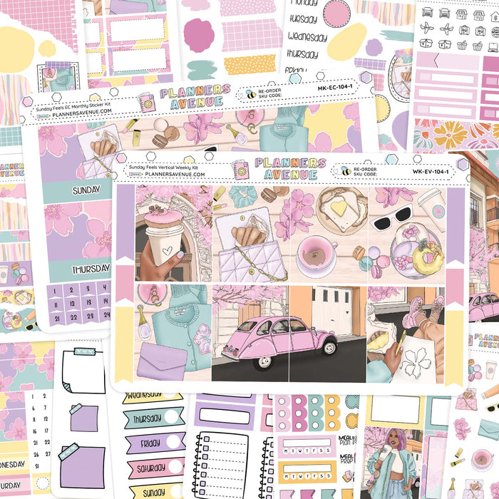 Ultimate Planner Sticker Subscription -colourful planner stickers with functional and decoarive designs.