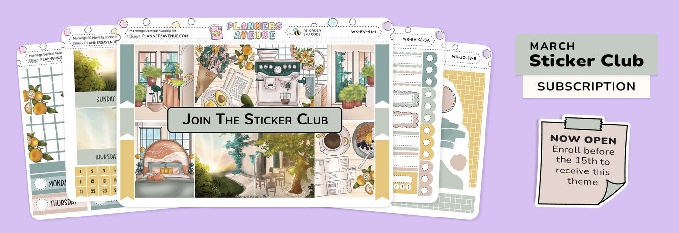 Planner Sticker Club Subscription March 2025