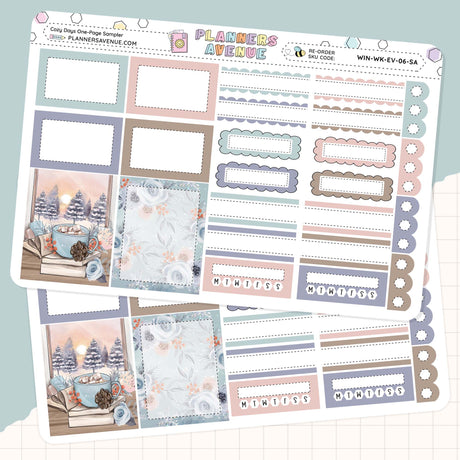 Cozy Days Planner Stickers Sampler